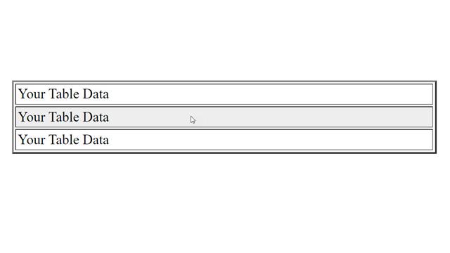 Changing Table Background Colors on Mouseover