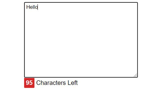 Textarea with Limits on Characters Count
