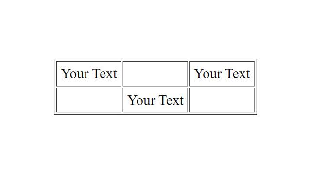 HTML table placeholder